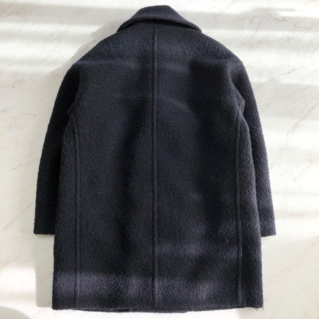 未使用級❤️24AW ブークレーボンディング ダブルブレストコート　ネイビー