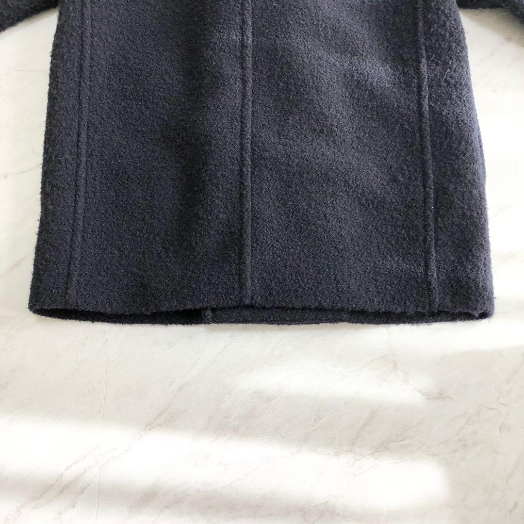 未使用級❤️24AW ブークレーボンディング ダブルブレストコート　ネイビー