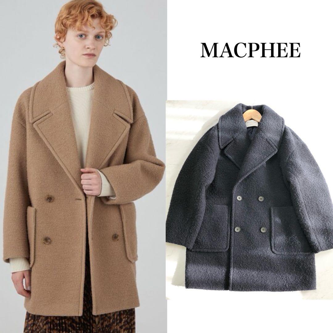 未使用級❤️24AW ブークレーボンディング ダブルブレストコート　ネイビー