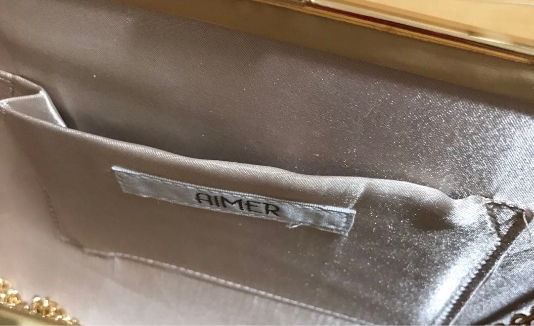 【美品】AIMER エメ　格子柄　クラッチバッグ　パーティーバッグ