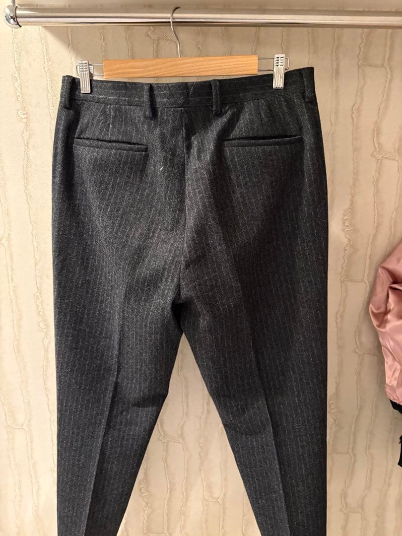 PRADA プラダ 21AW ピンストライプウールスラックスパンツ 50