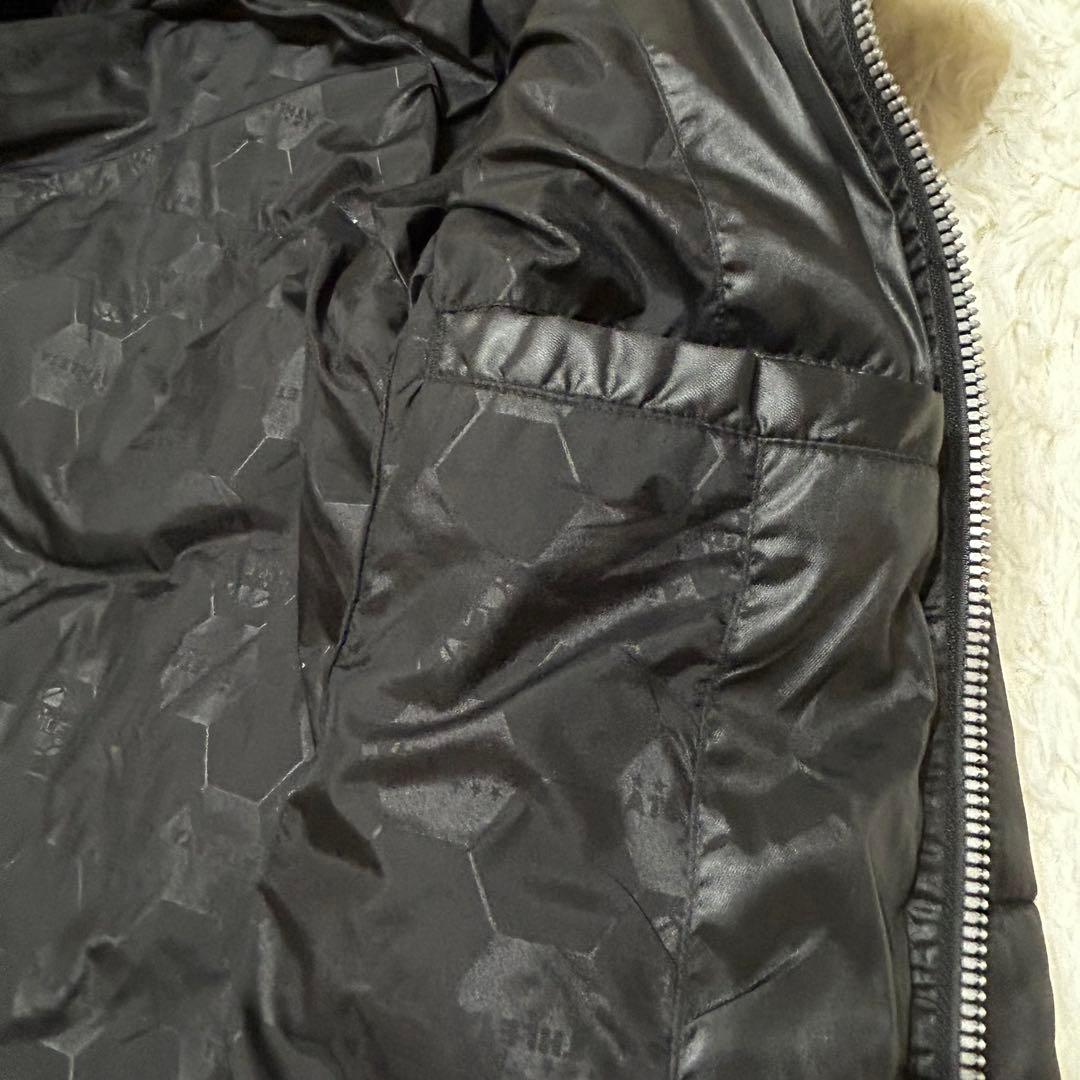 良品★アスレタ〔130〕キッズ ベンチコート フード付 ダブルジップ 黒