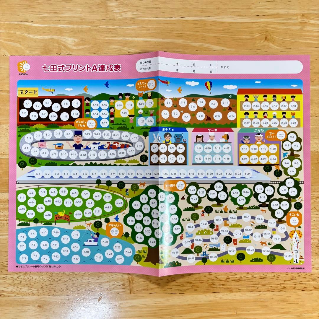 七田式 プリントA ちえ・もじ・かず　フルセット