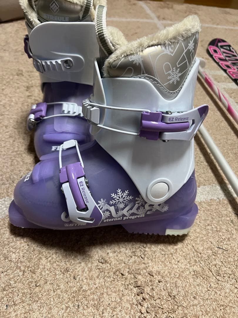 【即滑走OK】ジュニア スキー 3点 セット 110cm ブーツ19cm 子供用