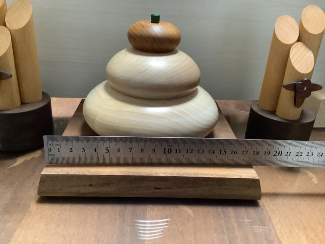 値下げ❢日本製の木製門松と鏡餅セット