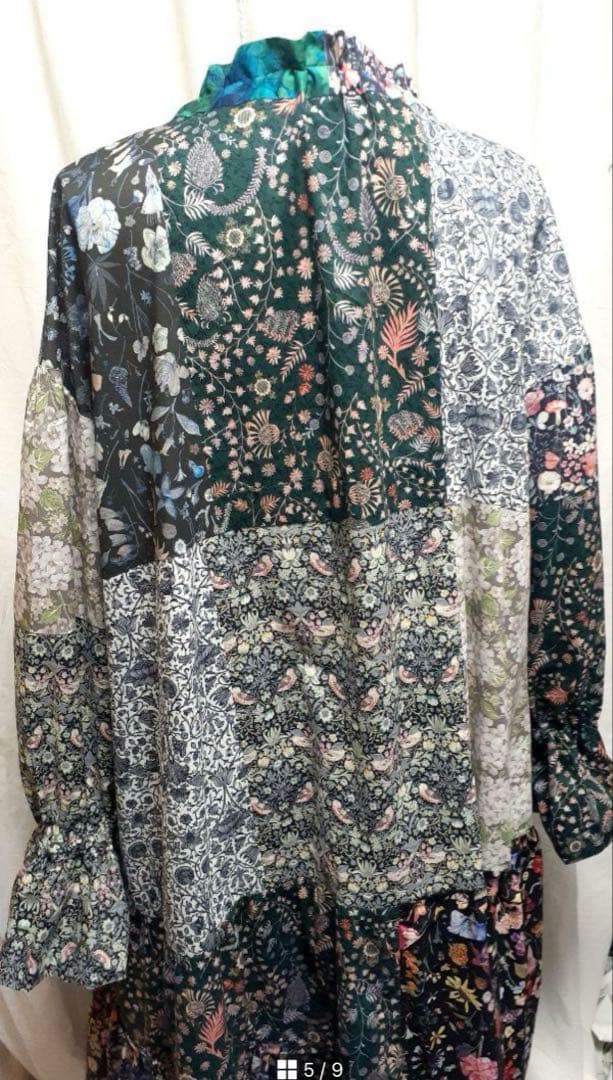 【春秋】リバティ パッチワークワンピース 【ハンドメイド】