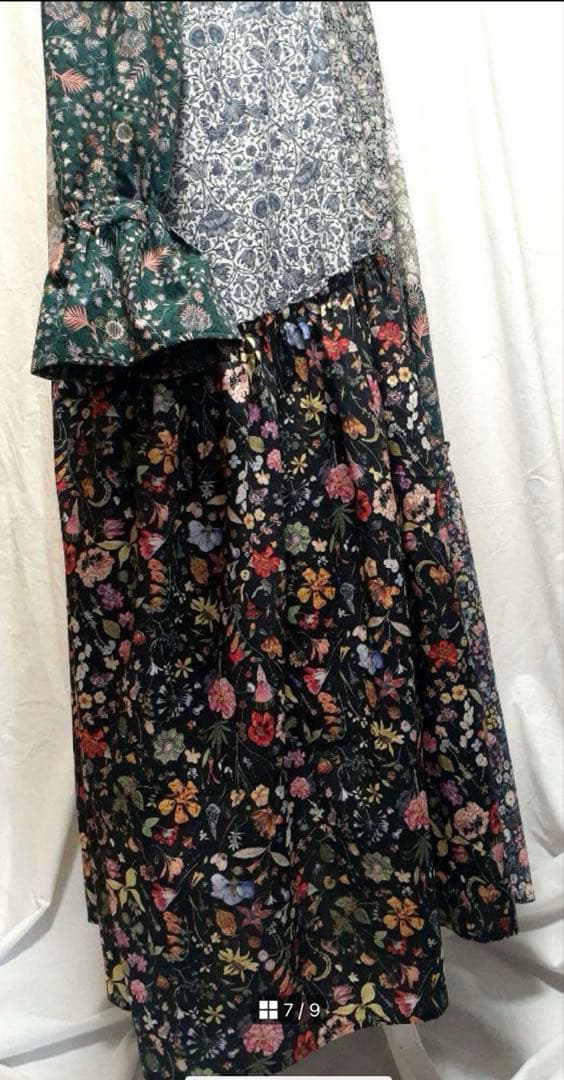 【春秋】リバティ パッチワークワンピース 【ハンドメイド】