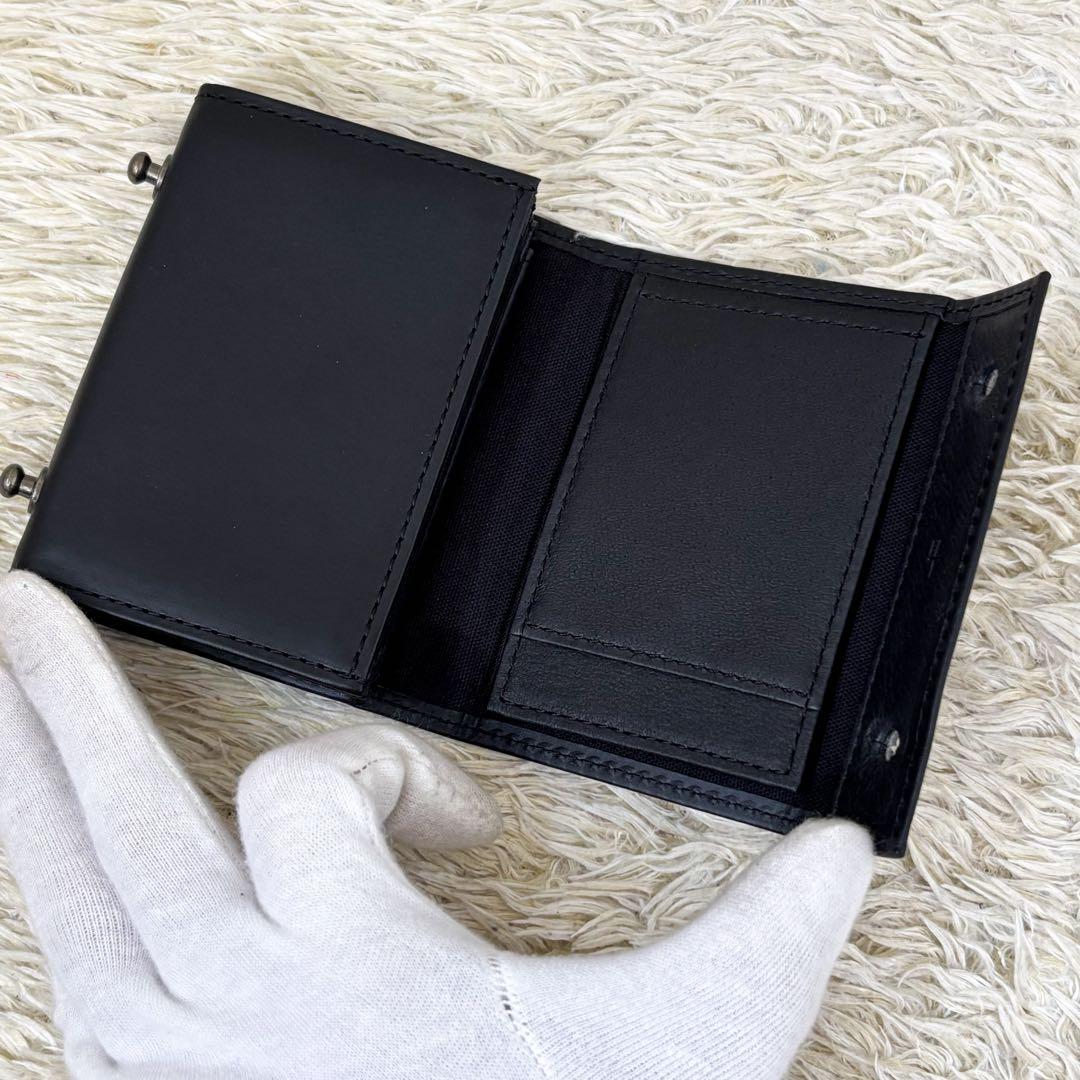 【極美品】エムピウ ミッレフォッリエ 折り財布 ブラック 黒 MF2p25