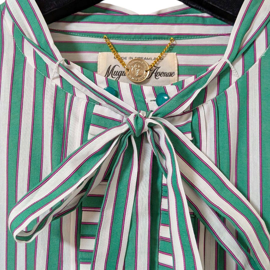 新品未使用 ミュベール MUVEIL オールインワン ストライプ リボン M