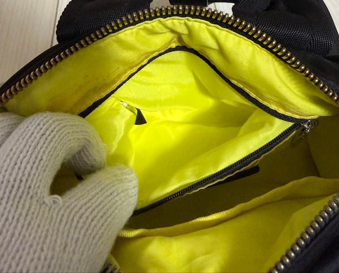 【美品】DIESEL ディーゼル 3way ミニドラムバッグ ナイロン ブラック