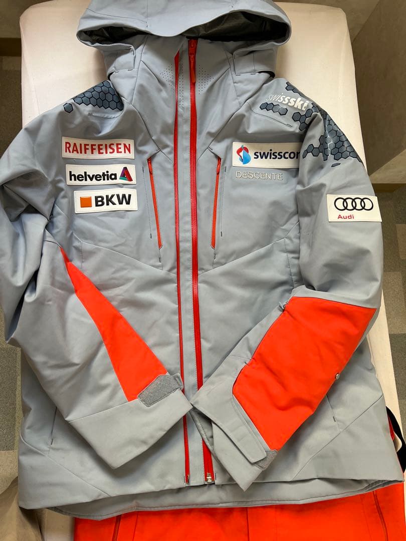 DESCENTE S.I.O スキーウェア グレー/オレンジ