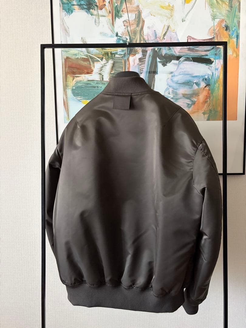 ジルサンダー+j ハイブリッドダウンオーバーサイズMA-1 /カーキ/サイズM