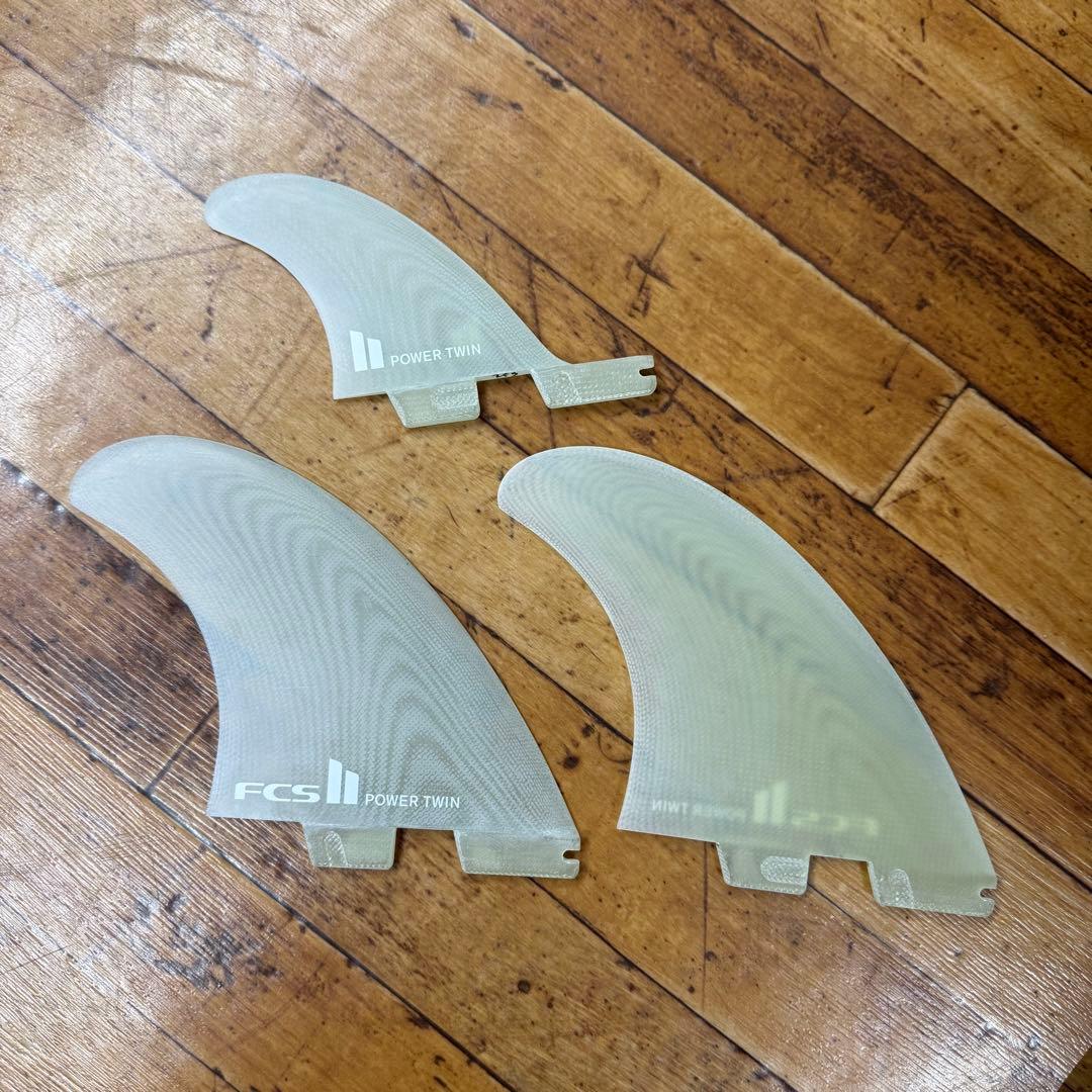 サーフィン・ボディボード FCS2 POWER TWIN + STABILISER FIN SET