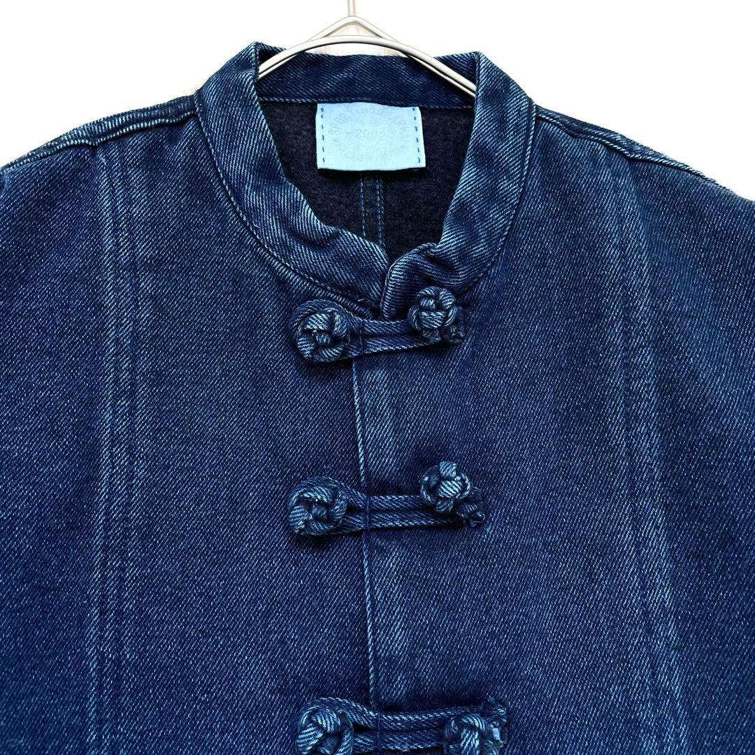 HAI SPORTING GEAR デニムジャケット　チャイナボタン　ウール混