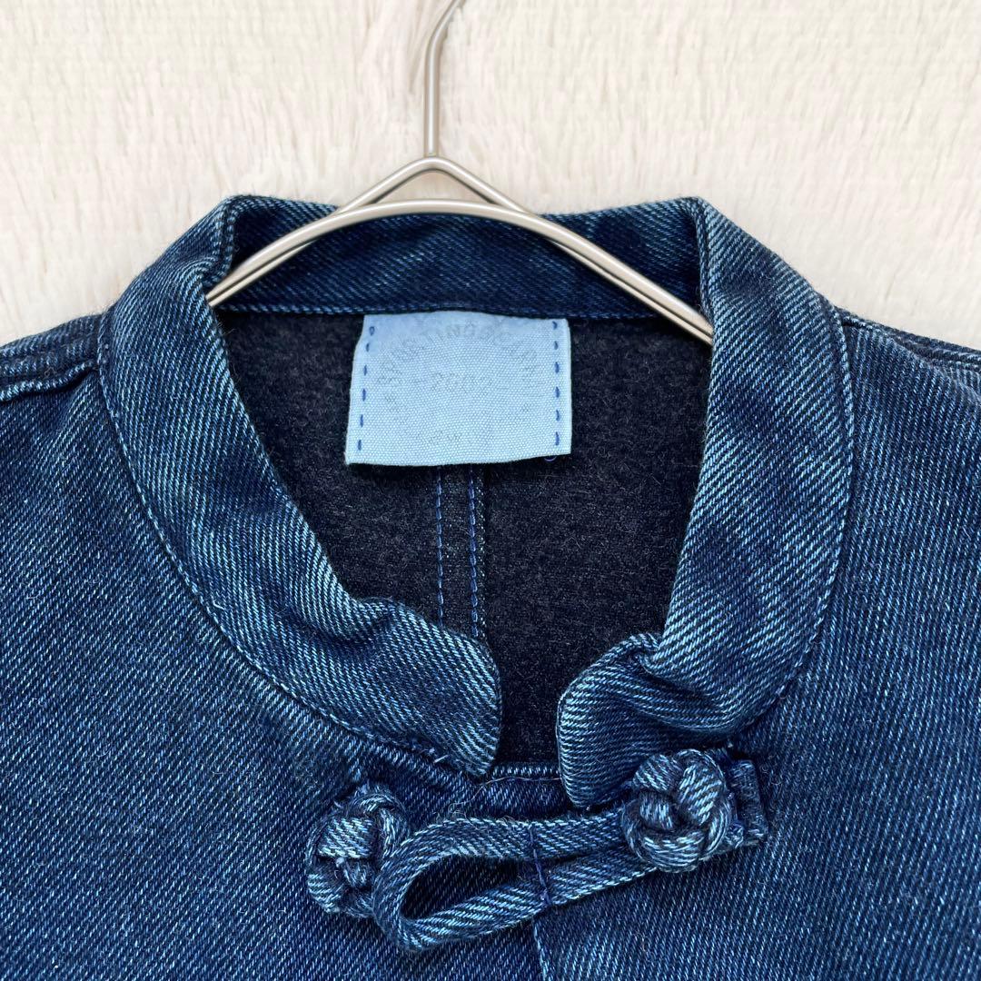 HAI SPORTING GEAR デニムジャケット　チャイナボタン　ウール混