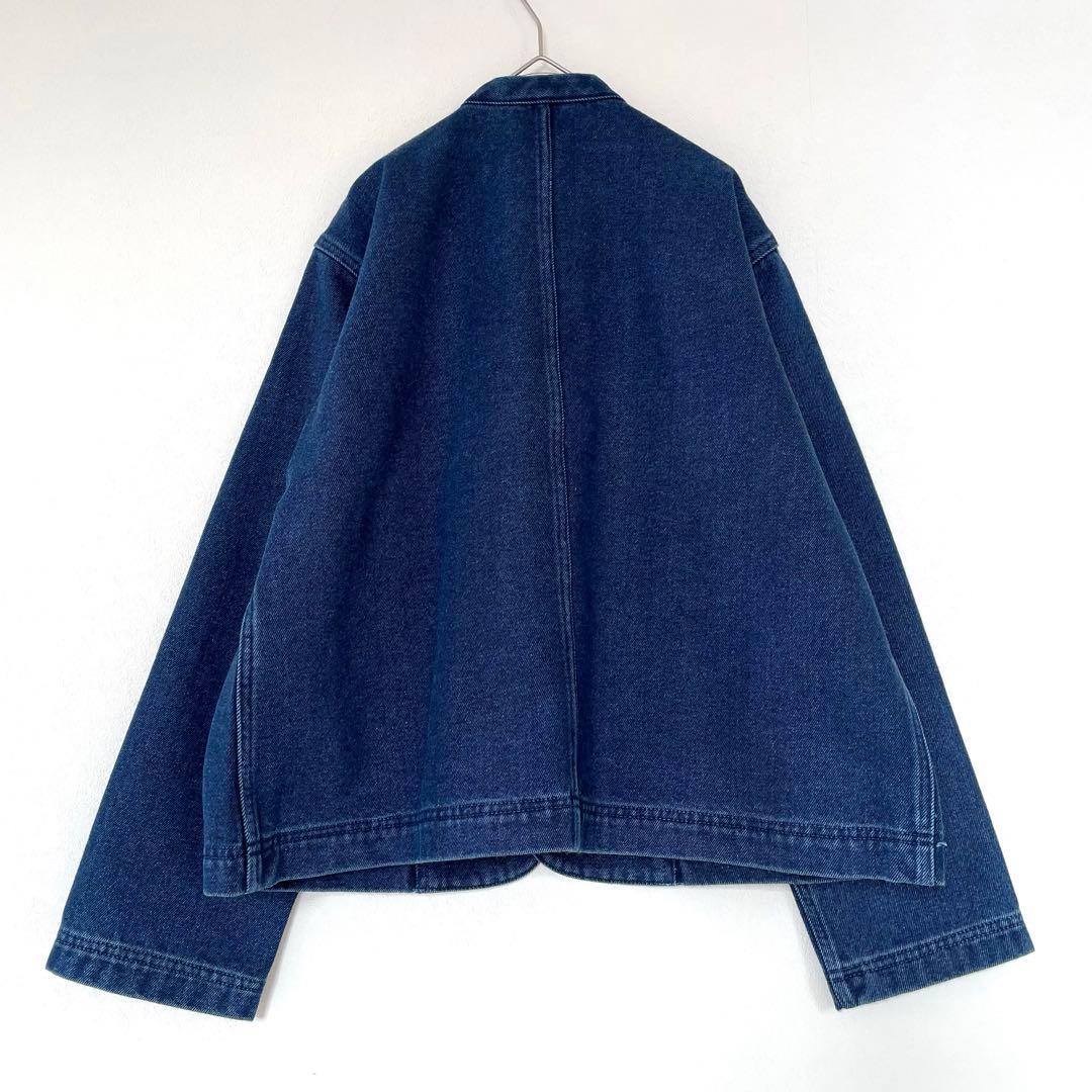 HAI SPORTING GEAR デニムジャケット　チャイナボタン　ウール混