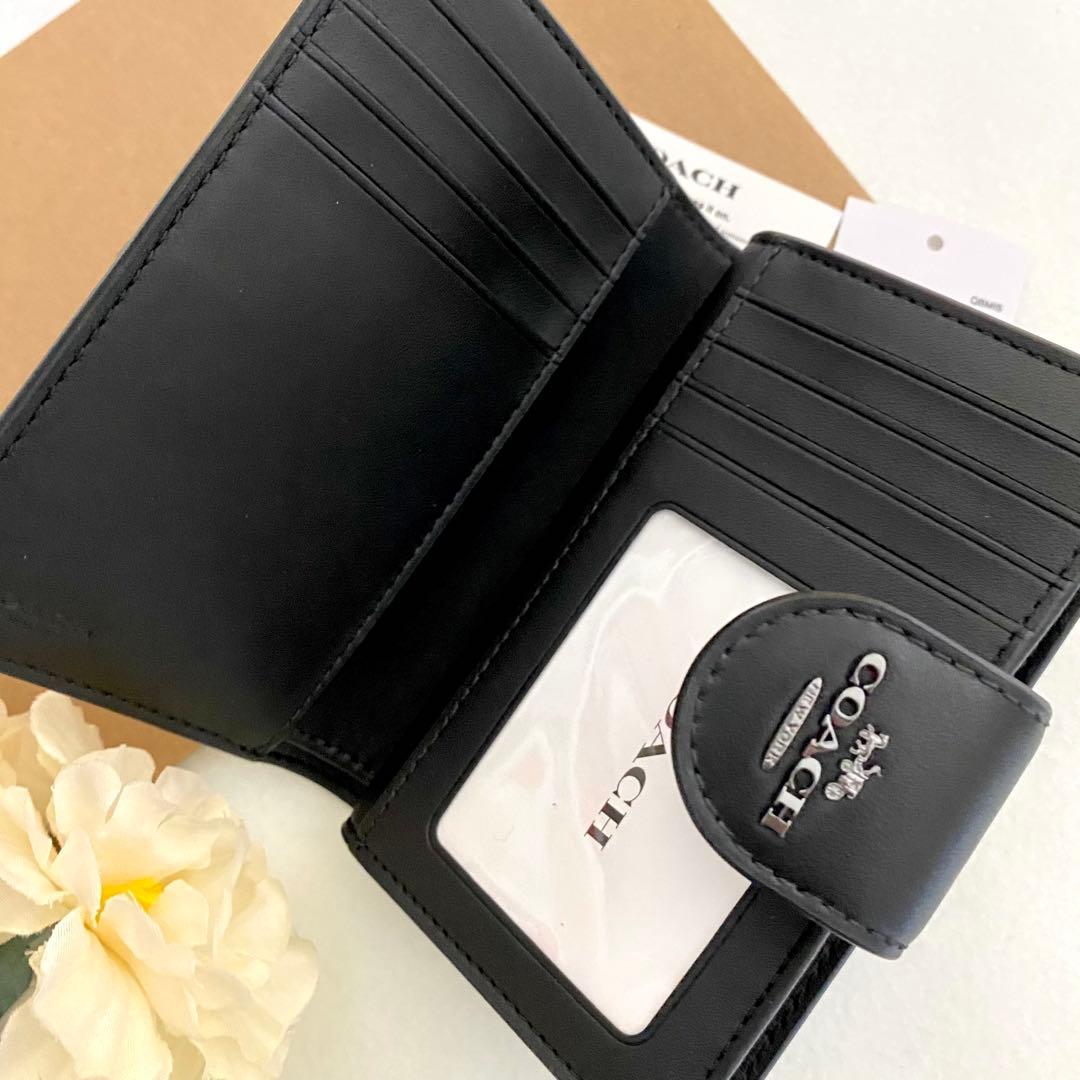 新品　正規品☆COACH(コーチ) 折り財布　メンズ　ブラック 二つ折り財布