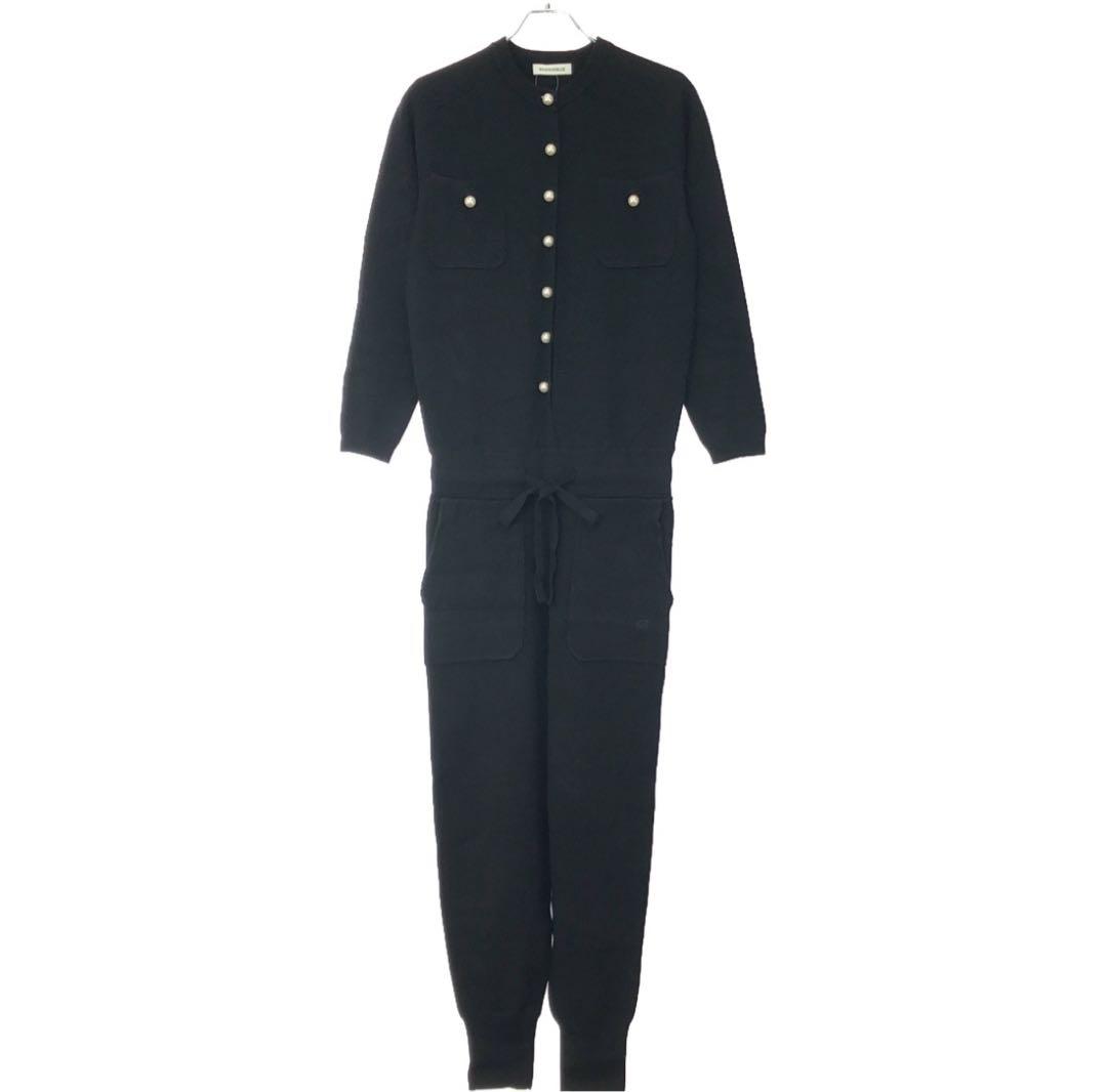 MADISONBLUE ニットジャンプスーツ02(M)マディソンブルー