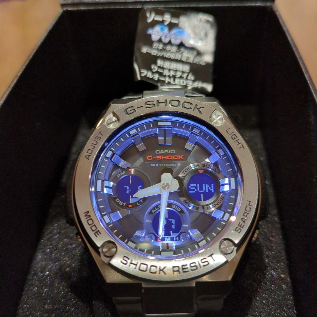 【美品】G-SHOCK GST-W110D 電波ソーラー G-STEEL