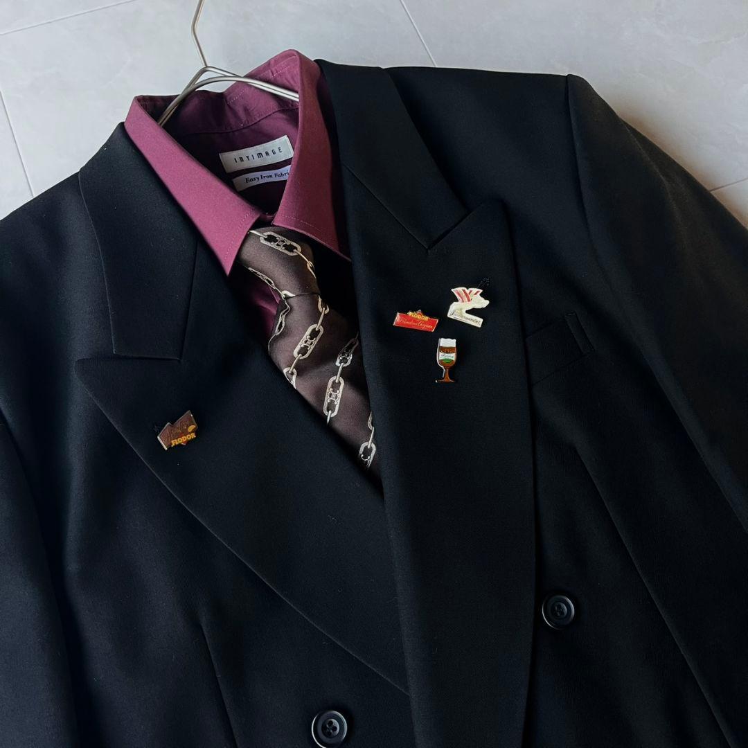 豪華5点セット✨極上ダブルセットアップスーツCELINEネクタイ ピンズ付き