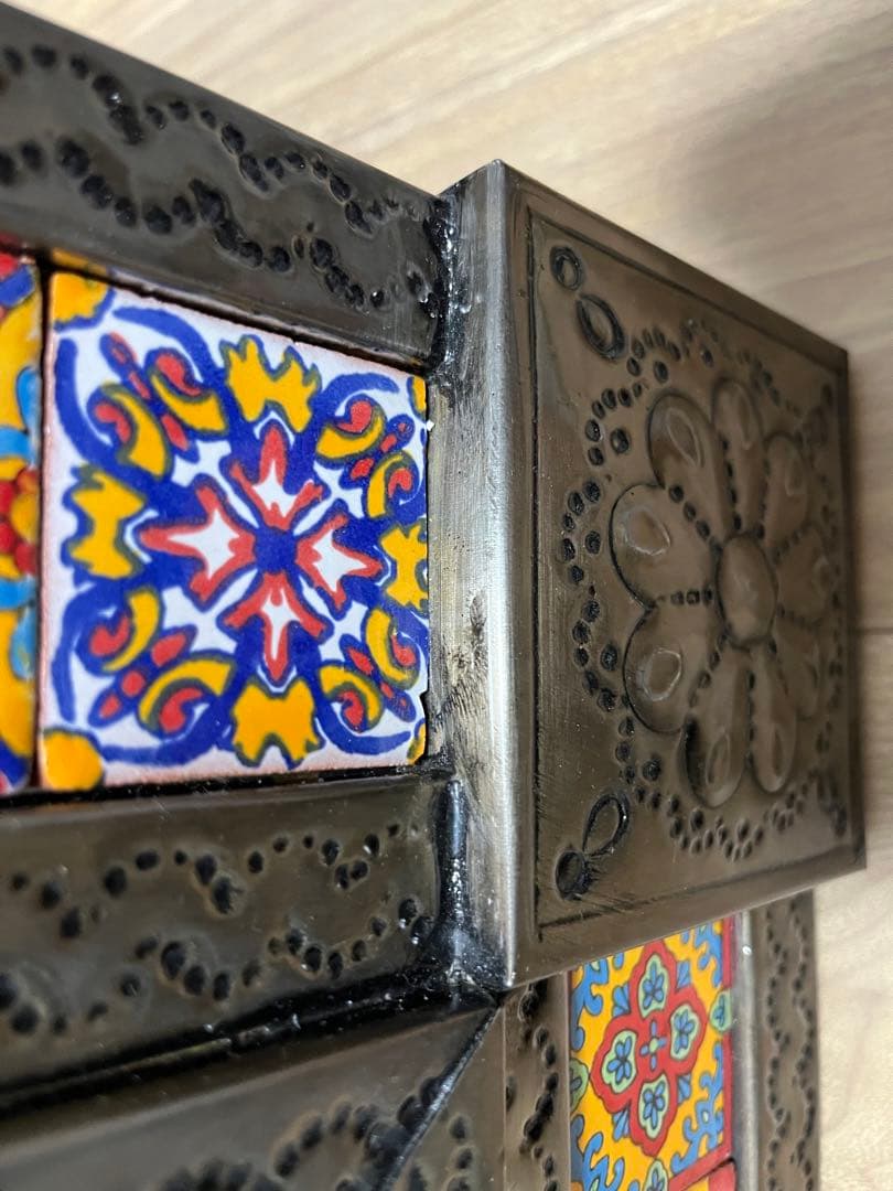 メキシコ　ブリキタイルミラー