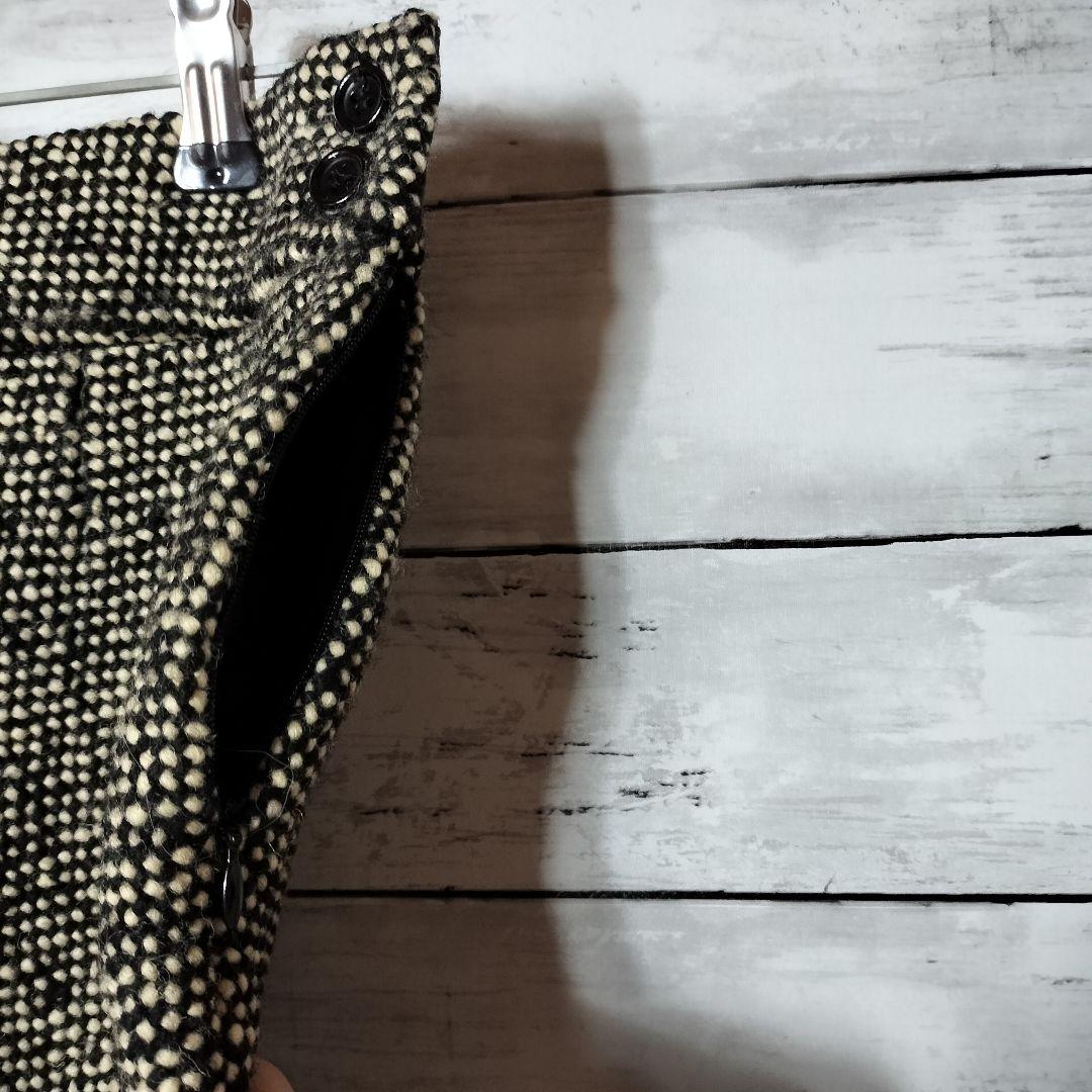 トリココムデギャルソン ツイード生地 フレアパンツ ブーツカット ウール毛