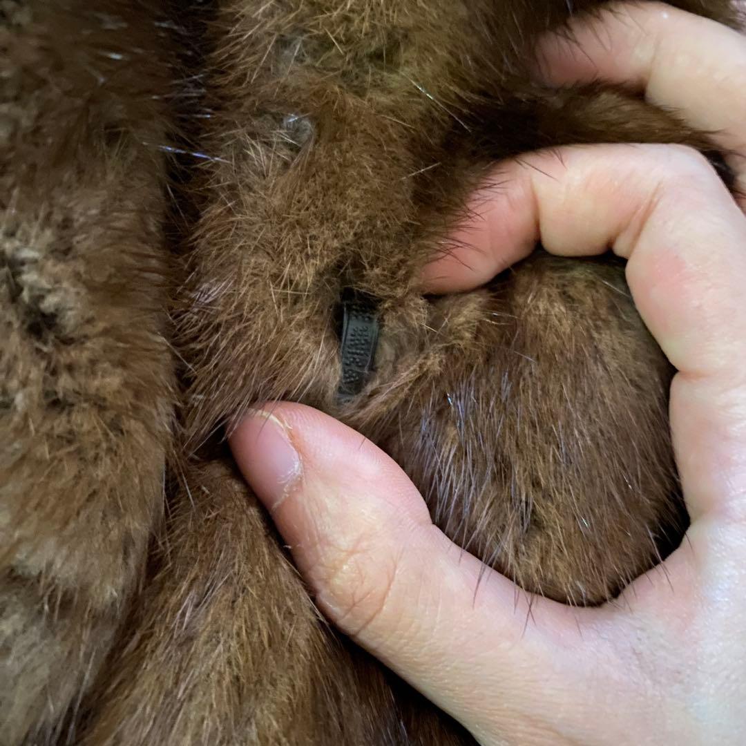 エンバ　EMBA ルナレインミンクファーコート ミドル 毛皮 ブラウン