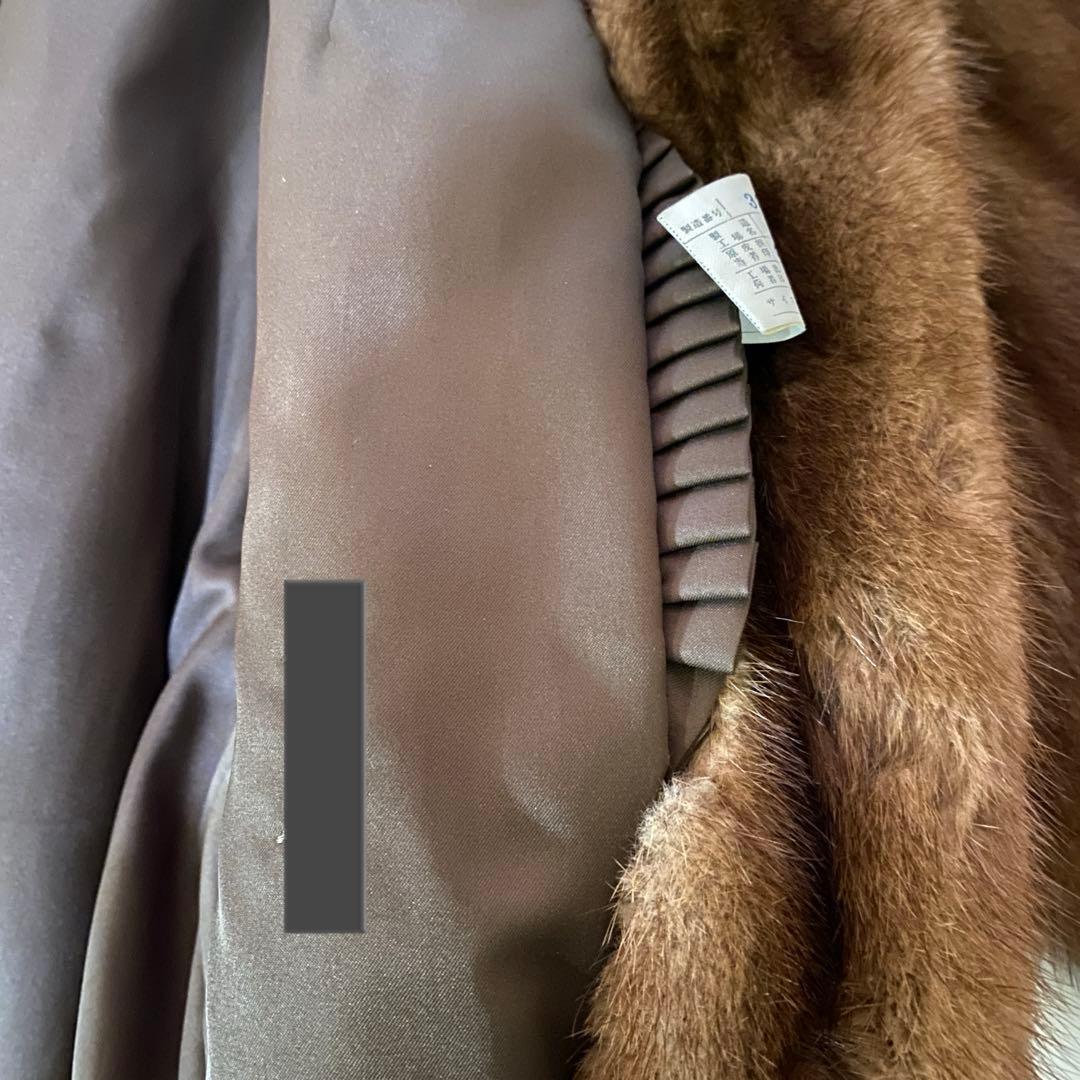 エンバ　EMBA ルナレインミンクファーコート ミドル 毛皮 ブラウン