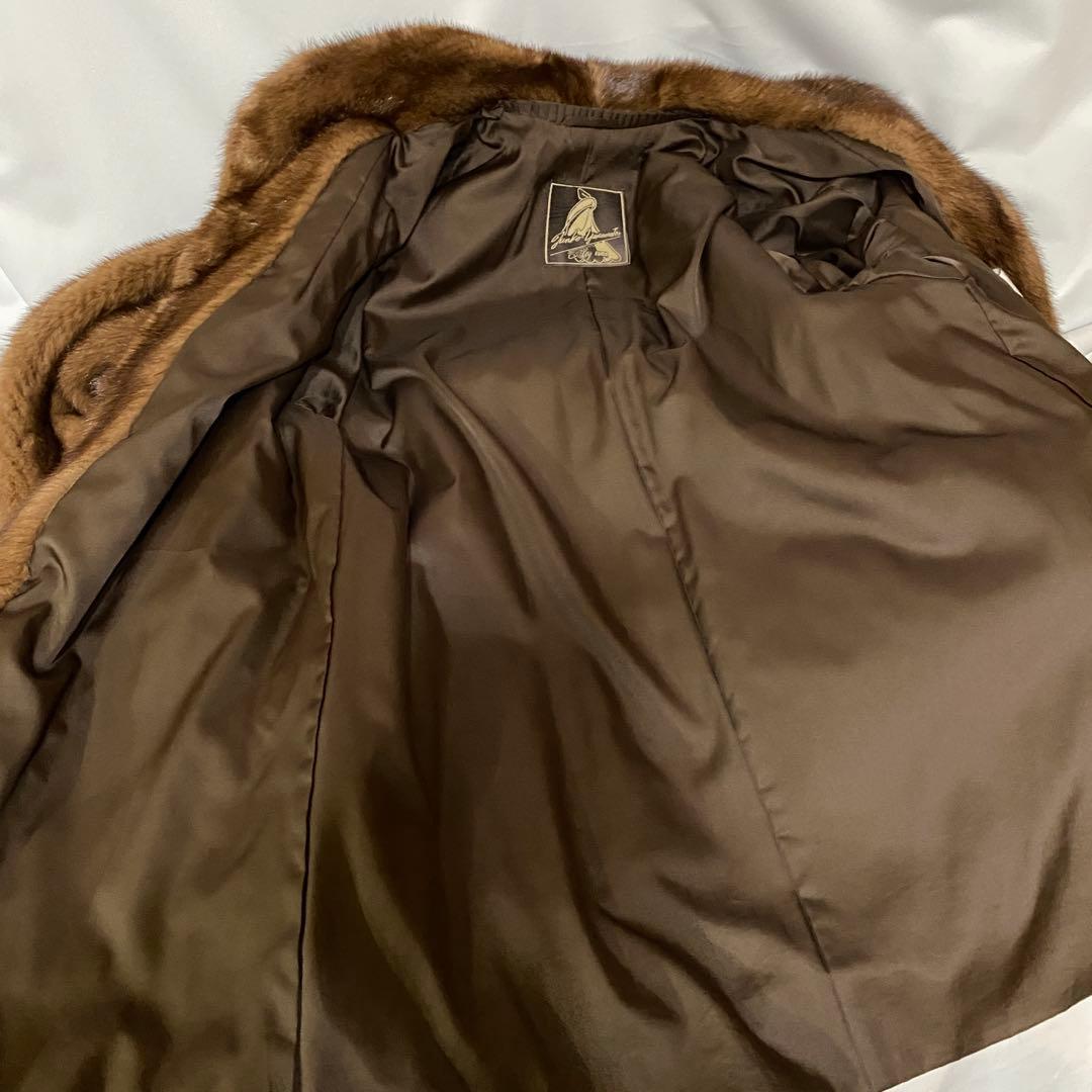 エンバ　EMBA ルナレインミンクファーコート ミドル 毛皮 ブラウン