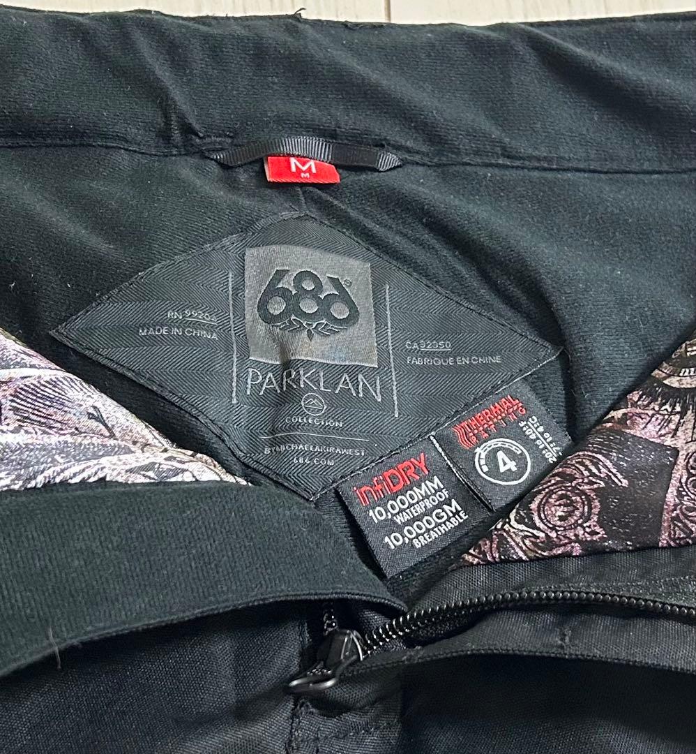 686 レディース スキー スノーボードパンツ ウェアー M 黒