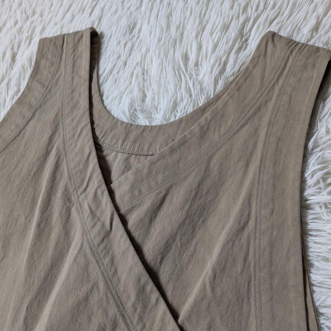 快晴堂　Girl's・高密度ツイル/カシュクールサロペットパンツ　製品洗い加工