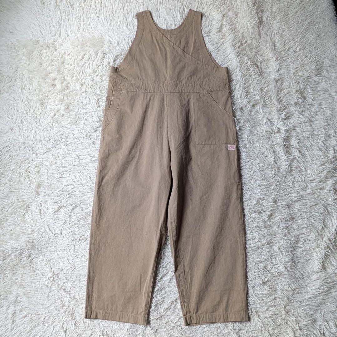 快晴堂　Girl's・高密度ツイル/カシュクールサロペットパンツ　製品洗い加工