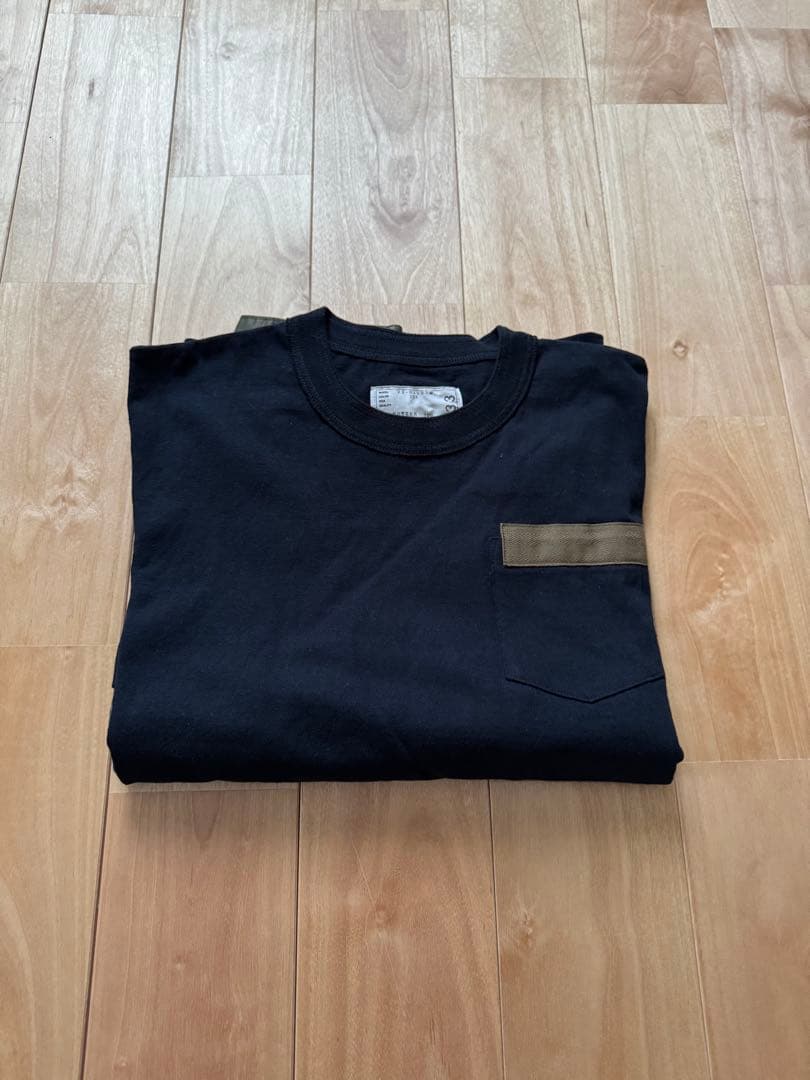 トップス sacai Nylon Twill Mix L/S T-Shirt