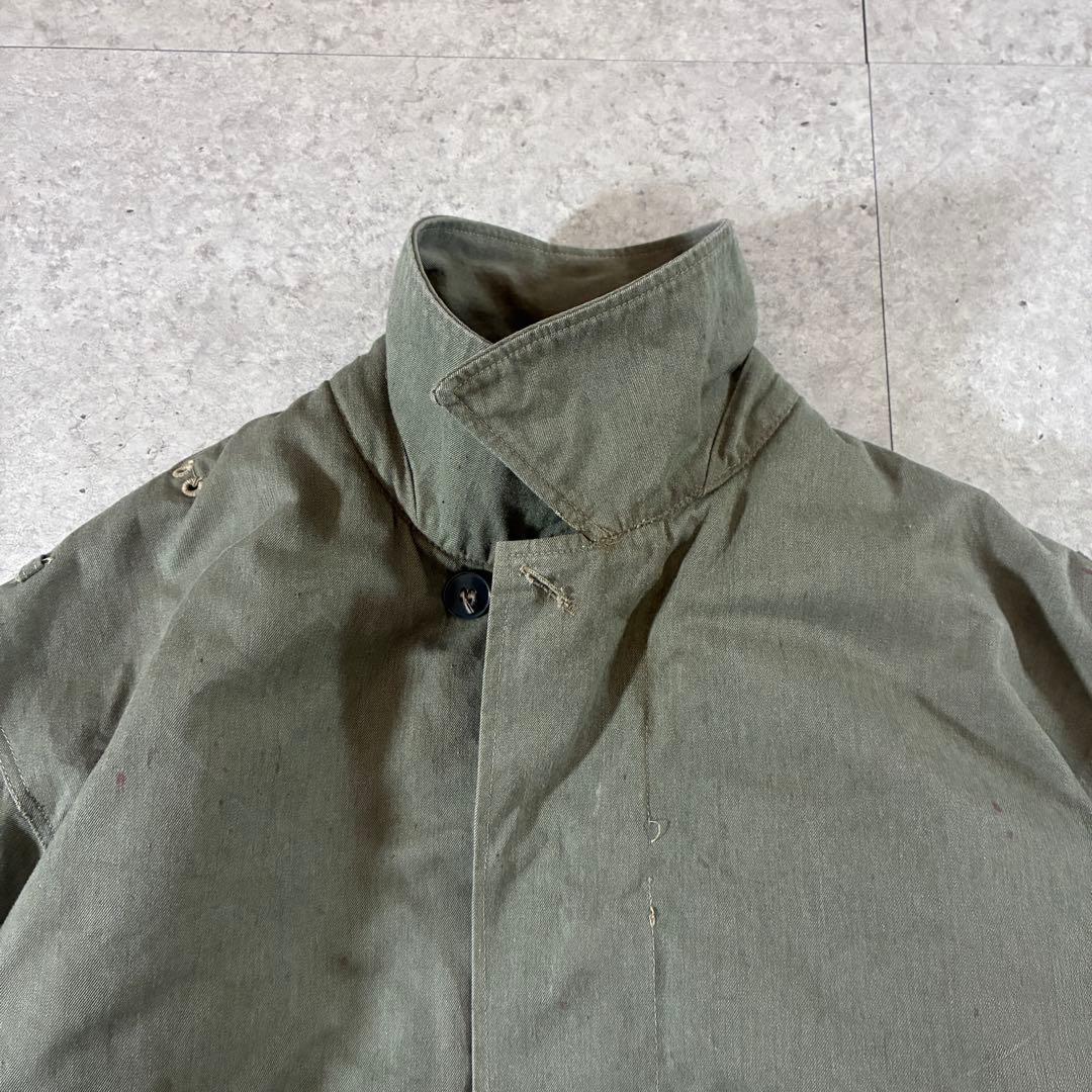 実物60s-ユーロミリタリー東ドイツ軍NVA 中綿M48ウィンタージャケット無地