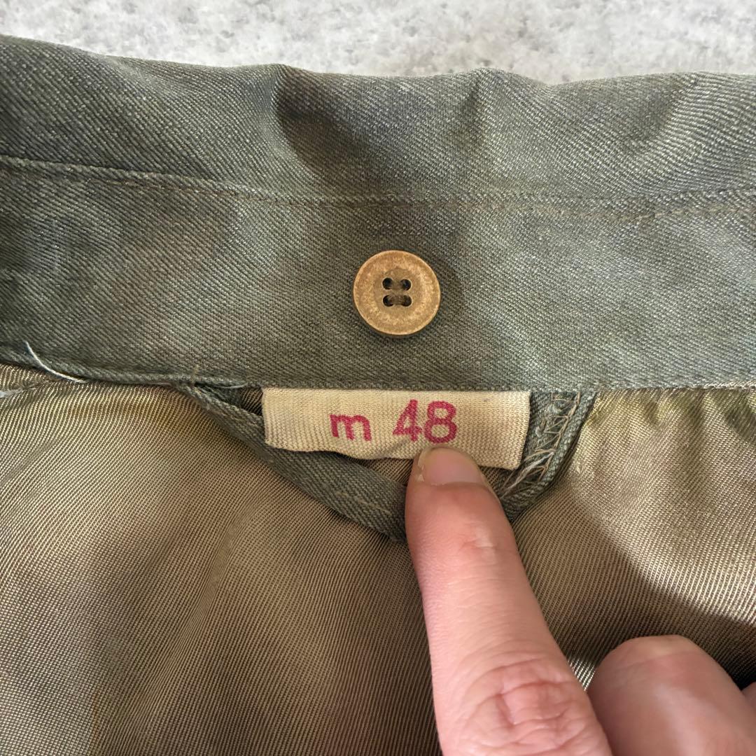 実物60s-ユーロミリタリー東ドイツ軍NVA 中綿M48ウィンタージャケット無地