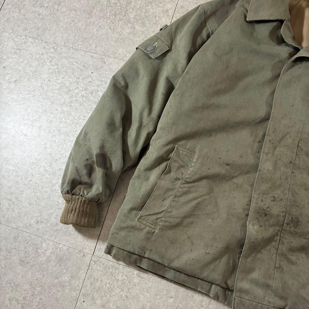 実物60s-ユーロミリタリー東ドイツ軍NVA 中綿M48ウィンタージャケット無地
