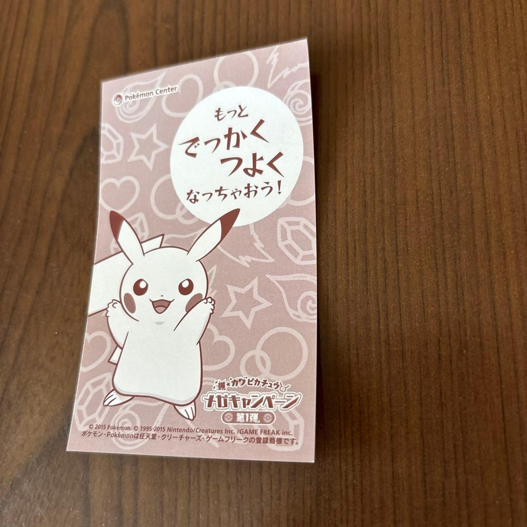 メガキャンペーン第1弾 ポンチョを着たピカチュウ名刺カード メガリザードン