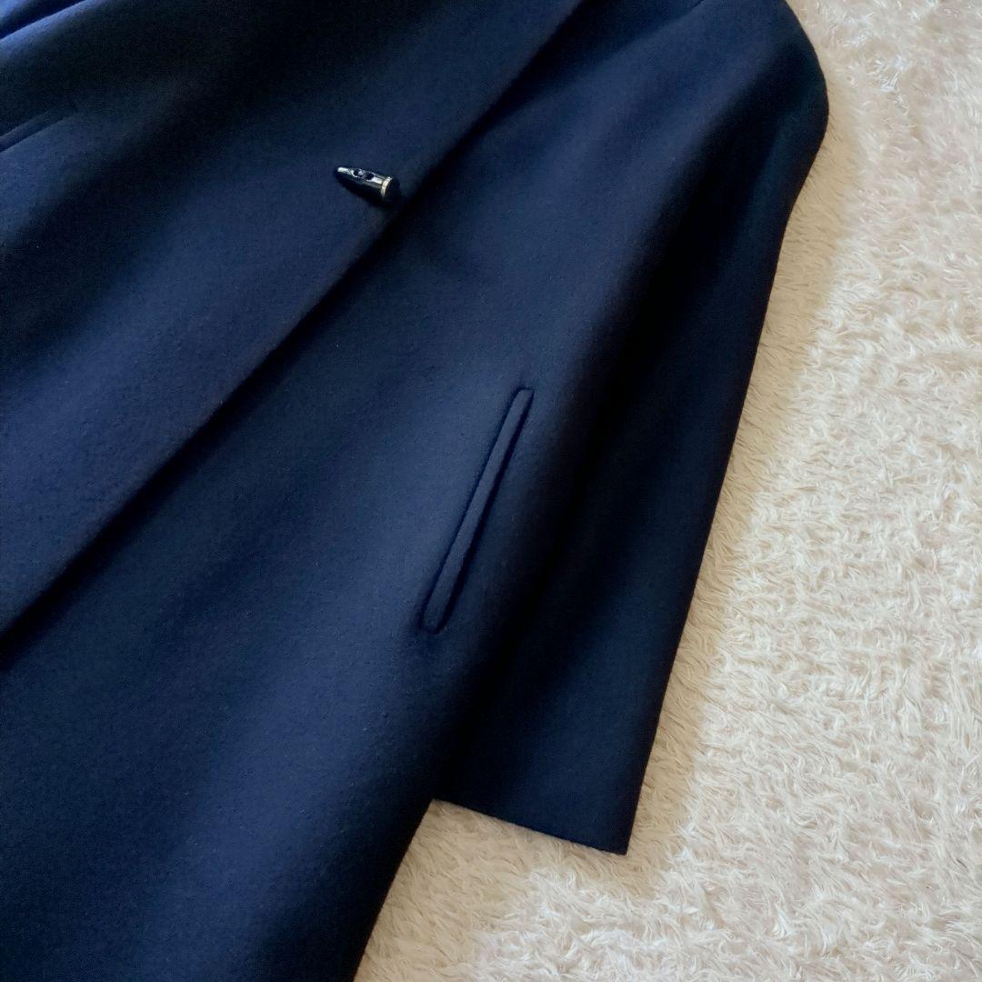 スキャパ♥大きいサイズ42 ウールコート◆トグル　Aライン　ネイビー　ゆったり