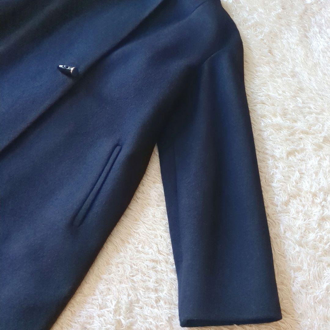 スキャパ♥大きいサイズ42 ウールコート◆トグル　Aライン　ネイビー　ゆったり