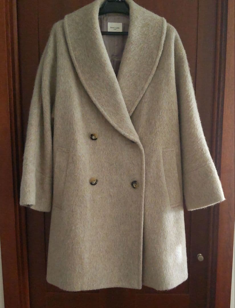 【Demi-Luxe BEAMS】サイズ36 シャギー ショールカラー コート