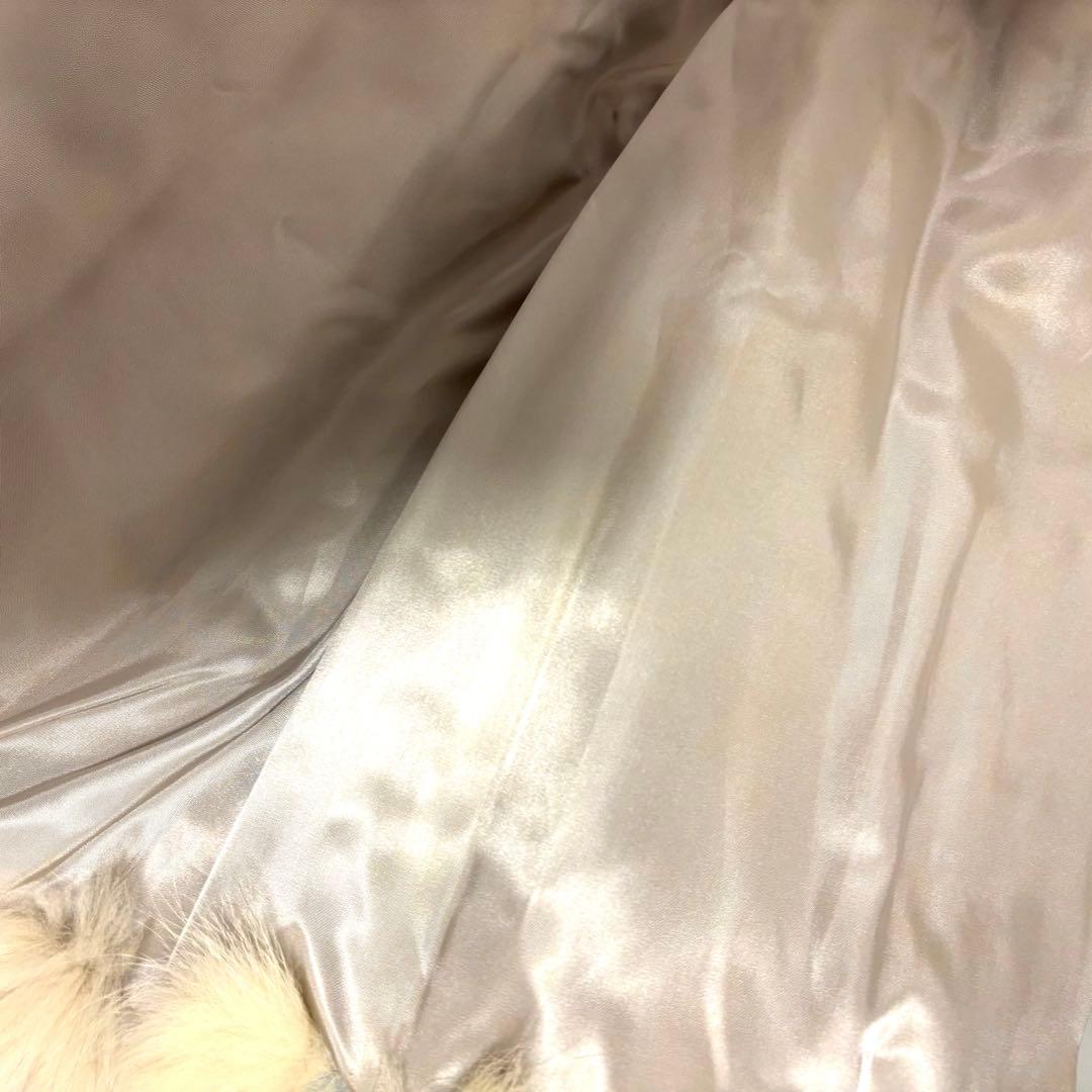 毛皮　ブルーフォックス　ファー　コート　ボリューミー