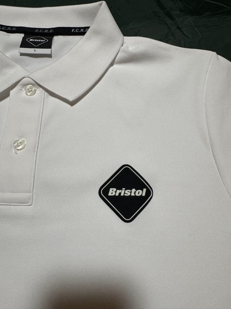 F.C.Real Bristol 19SS ビッグロゴポロシャツ 白 Lサイズ