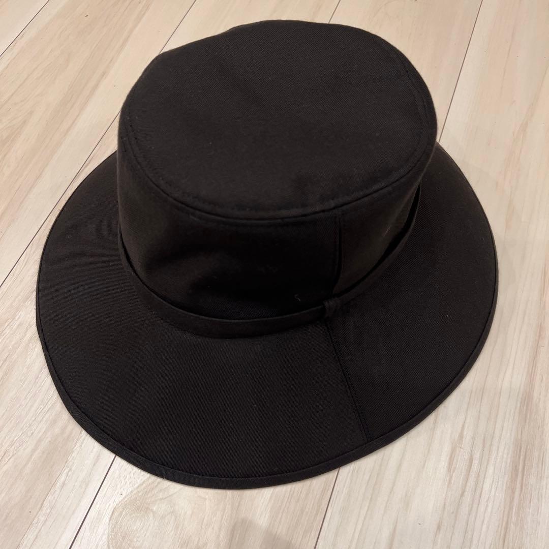 サンバリア100 ウィンドハット　ブラック　Lサイズ　紐付き