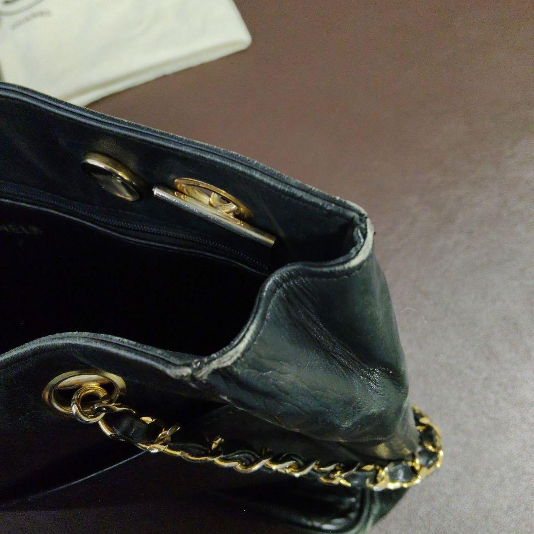 CHANEL　シャネル ブラック ショルダーバッグ　ヴィンテージ　 保存袋付き