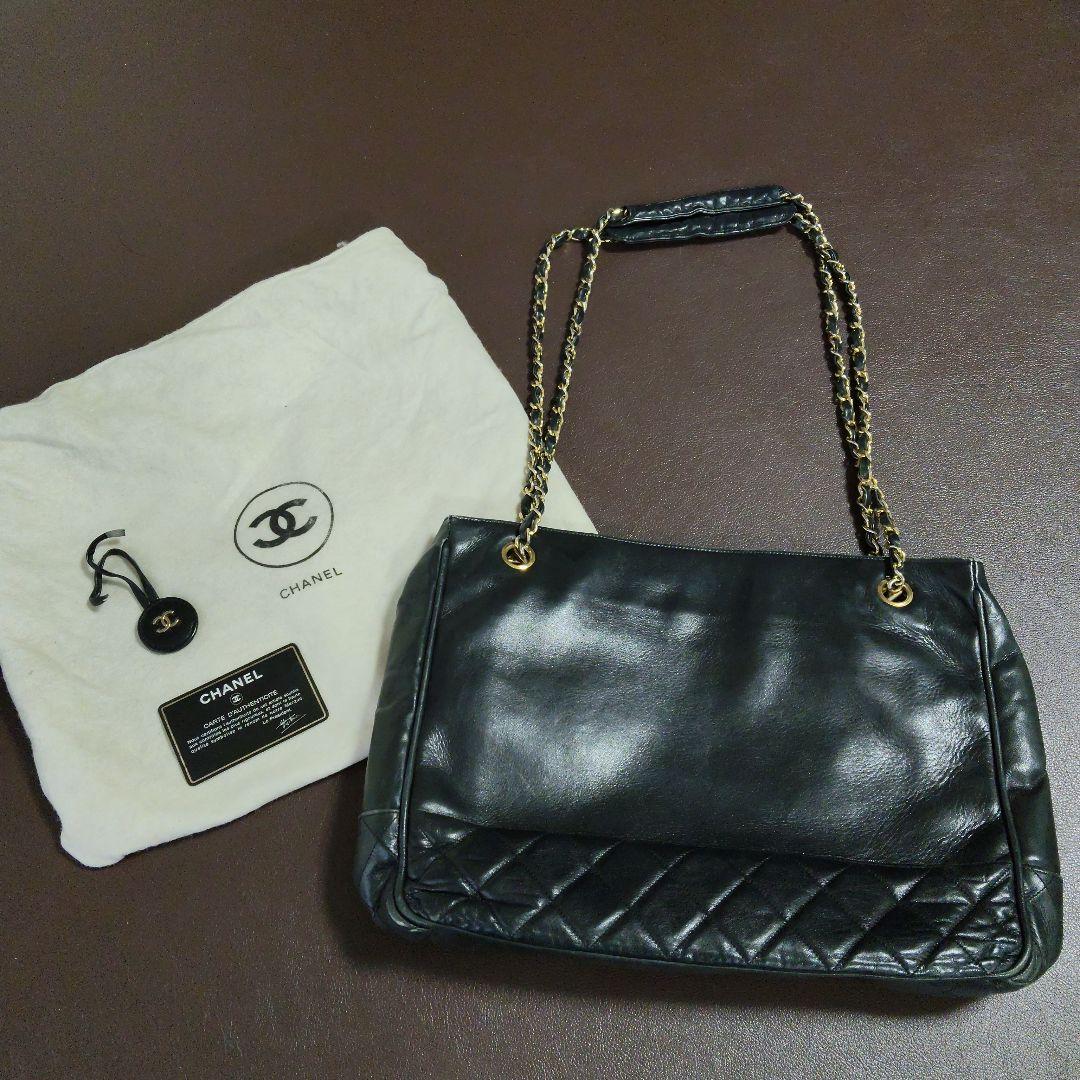 CHANEL　シャネル ブラック ショルダーバッグ　ヴィンテージ　 保存袋付き