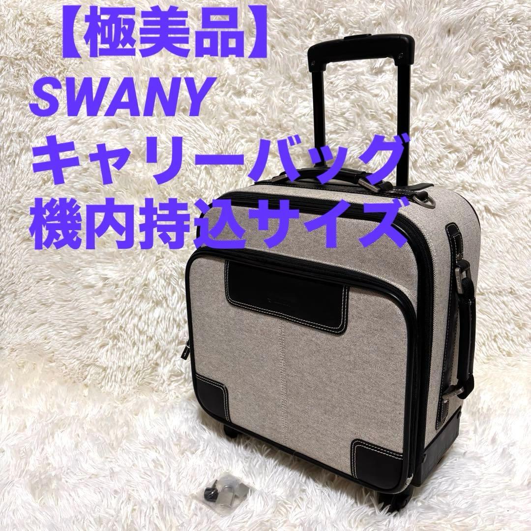 ちびささ【極美品】SWANY キャリーバッグ　キャンバス　機内持込サイズ