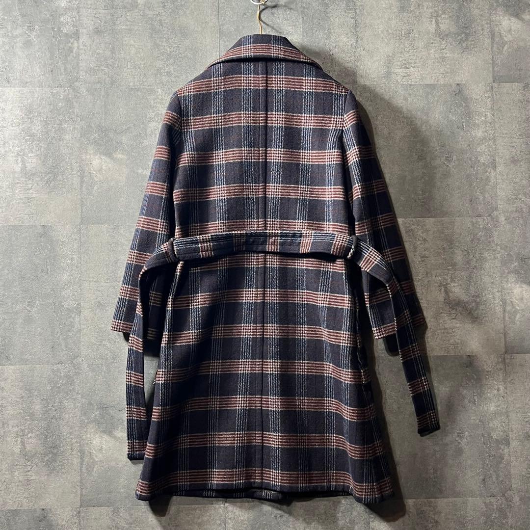 MISS DIOR（ミスディオール）の上質なチェック柄ウールコート　9号