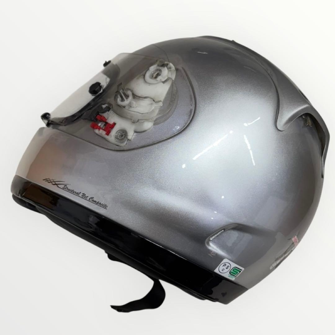 【訳アリ】アライ　フルフェイスヘルメット　ARAI RX-7 シルバーヘルメット