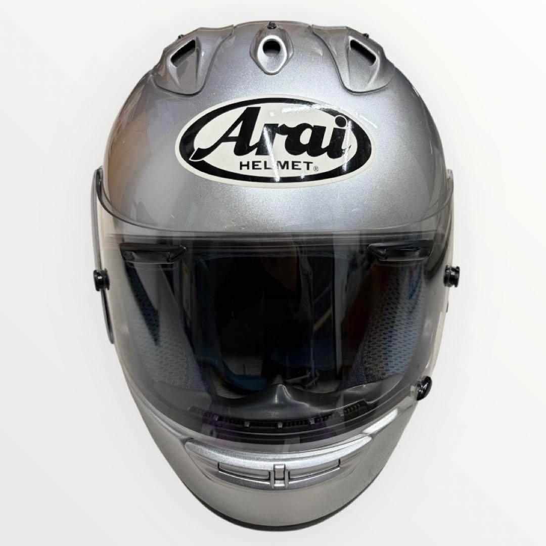 【訳アリ】アライ　フルフェイスヘルメット　ARAI RX-7 シルバーヘルメット