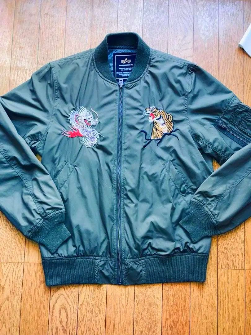 ALPHA スーベニア MA-1 　フライトミリタリージャケット　スカジャン